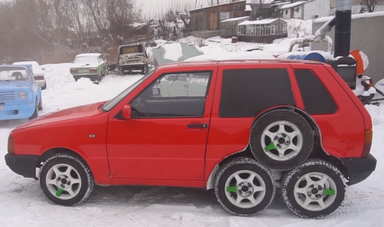 Orosz tuning: nyolckerekű Fiat
