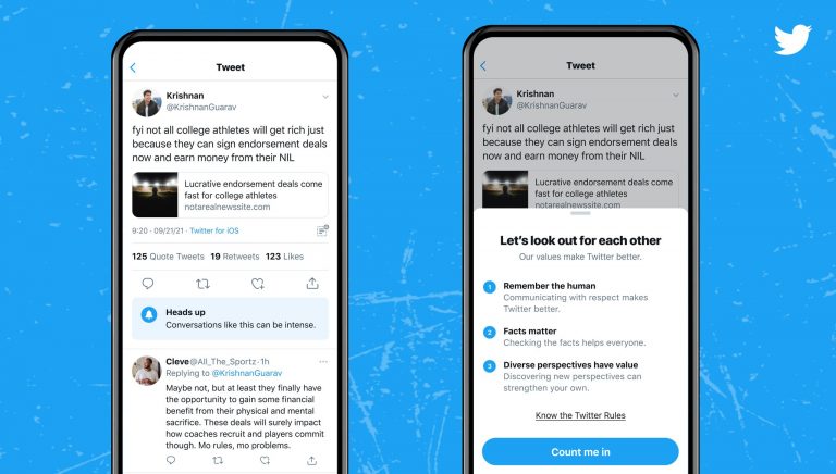 A Twitter azt szeretné, hogy az emberek civilizáltabban beszélgessenek egymással a platformon