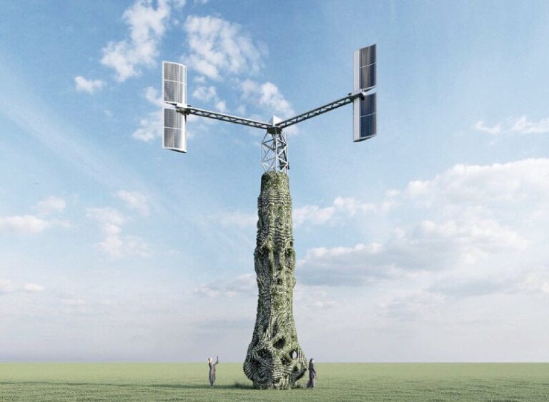 A fenntartható energiatermelés új szintje: napelemeket forgat a szélturbina